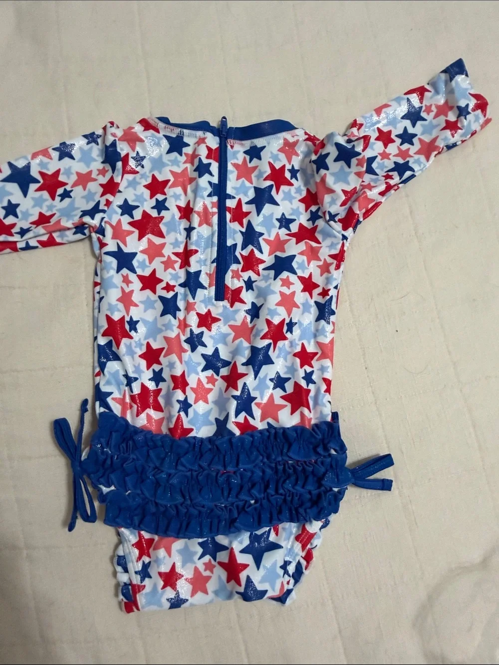 Ruffle Butts Red Blue White Star One-Piece Swim